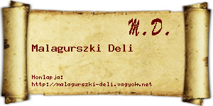 Malagurszki Deli névjegykártya